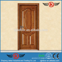 JK-SD9009 CE et ISO approuvé porte d&#39;entrée en bois massif // portes en bois massif plat